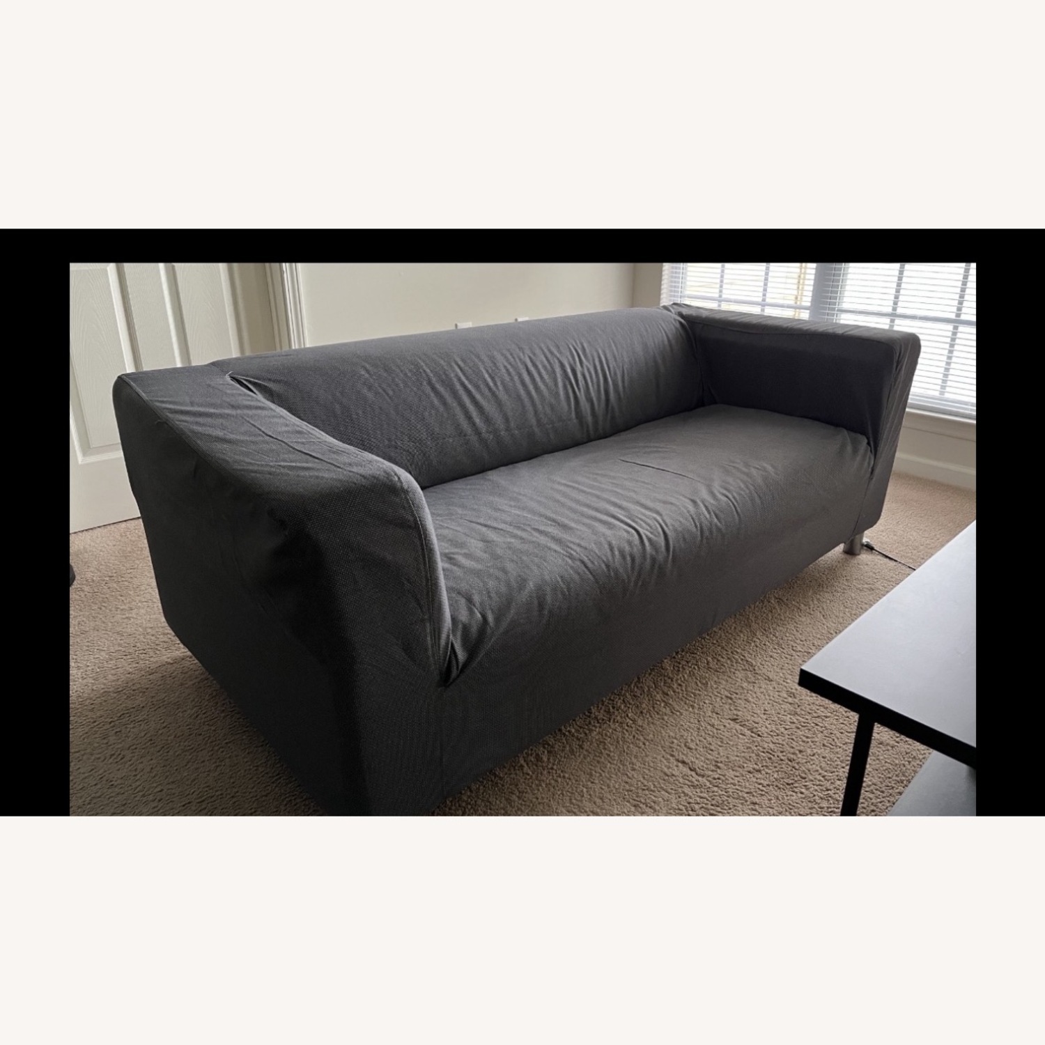 IKEA KLIPPAN Dark Gray Sofa - image-1