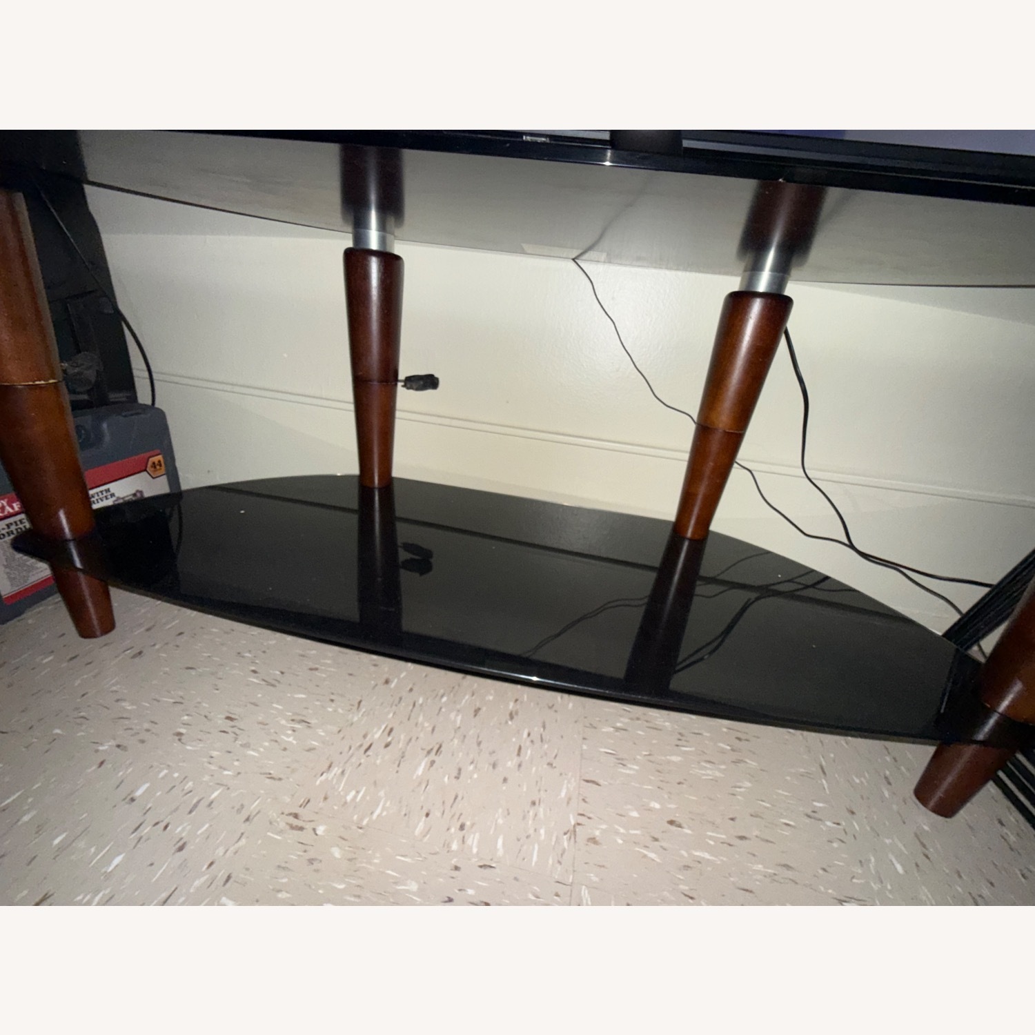 Glass and Wooden TV Stand - image-3