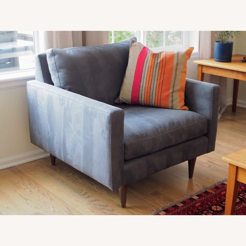 Used Room & Board Jasper Dark Gray Fabric Armchair for sale on AptDeco