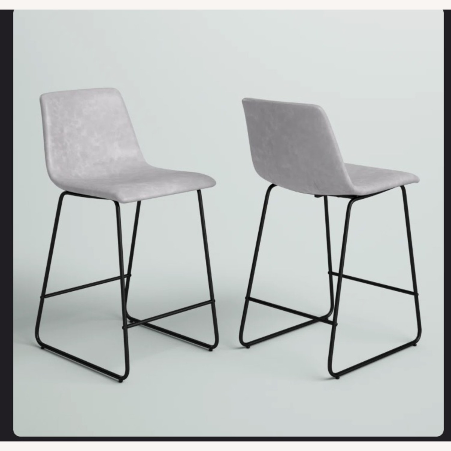 Liekele Upholstered Counter Height Modern Dining Stools (Set of 2) - image-1