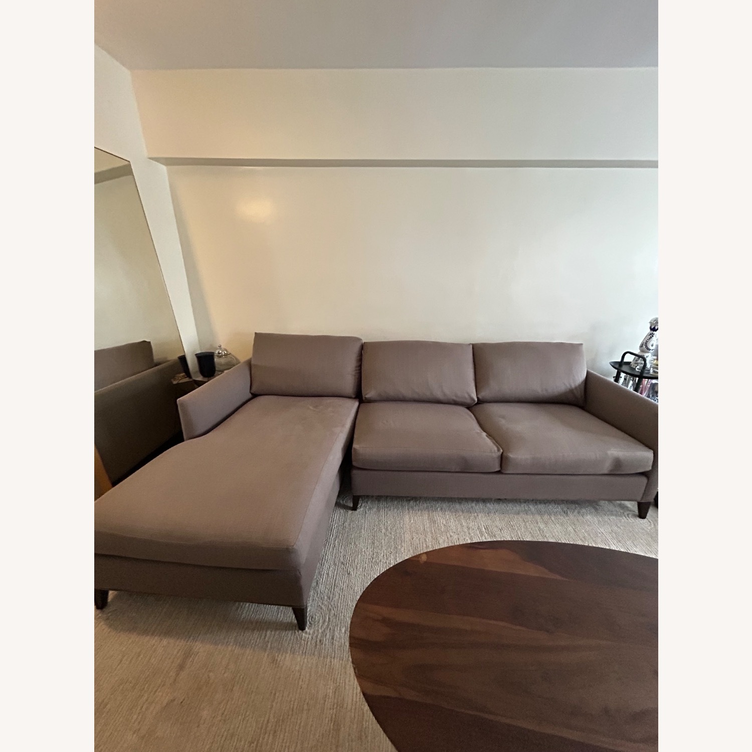 Crate & Barrel Monahan Dark Brown 2 Piece Sectional - image-1