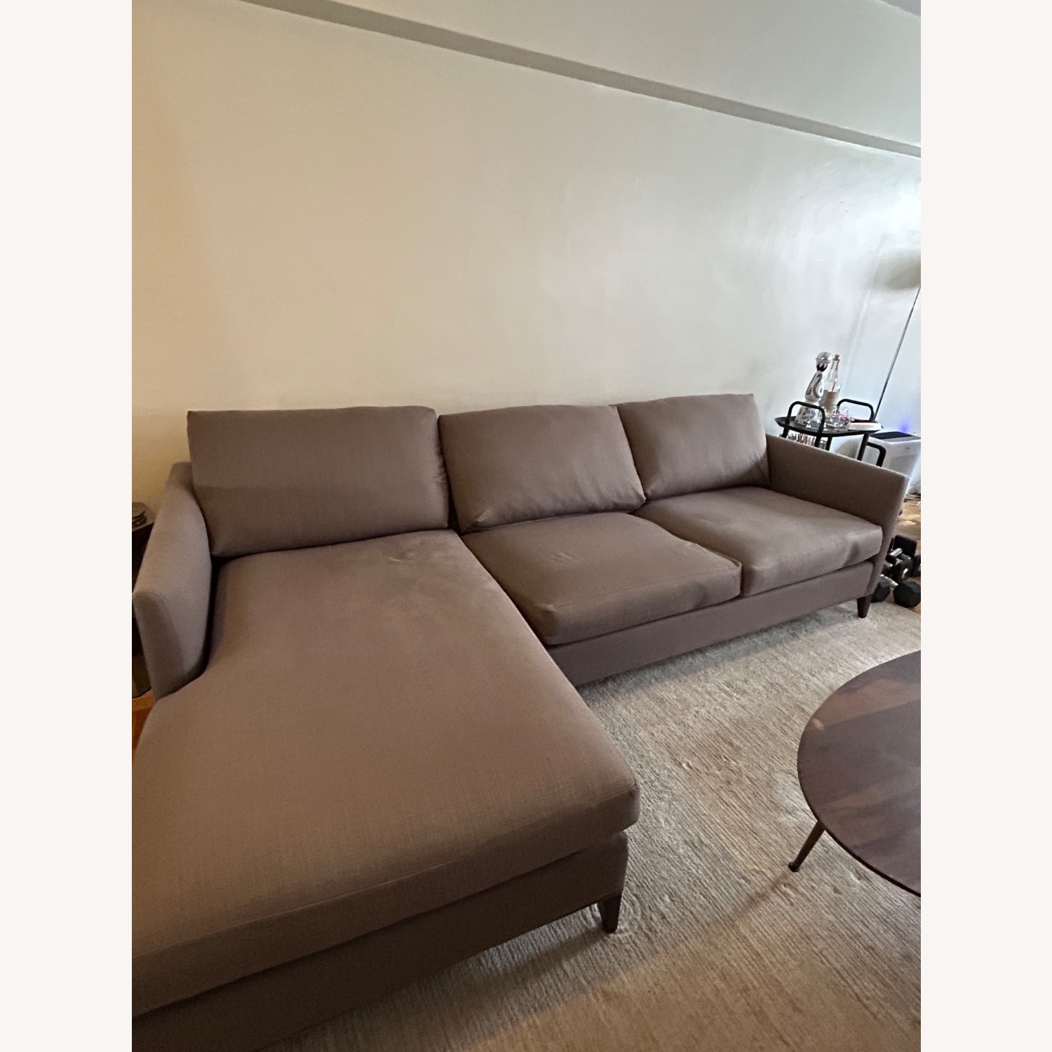 Crate & Barrel Monahan Dark Brown 2 Piece Sectional - image-3