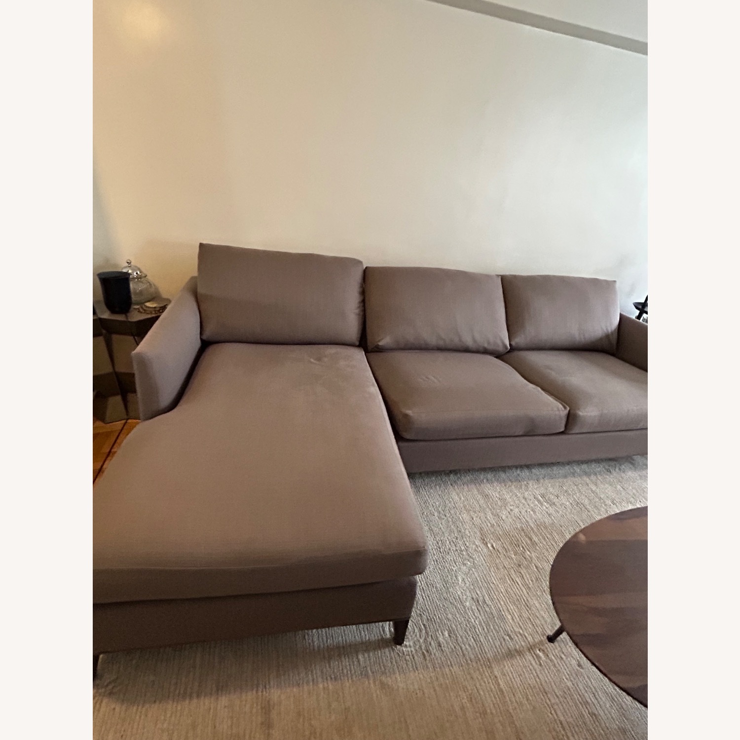 Crate & Barrel Monahan Dark Brown 2 Piece Sectional - image-2