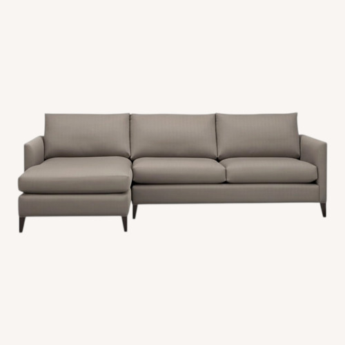 Used Crate & Barrel Monahan Dark Brown 2 Piece Sectional for sale on AptDeco
