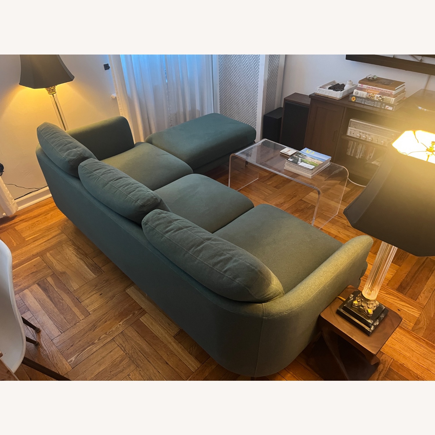 Castlery Pebble 83” Green Sofa with Ottoman - image-4