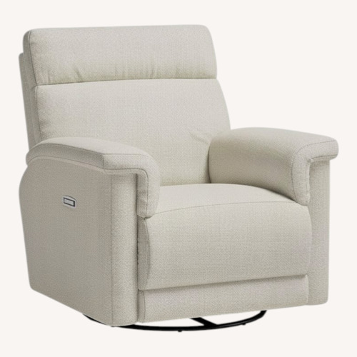 Used Pottery Barn Kids Light Gray Dream Deluxe Power Swivel Recliner for sale on AptDeco