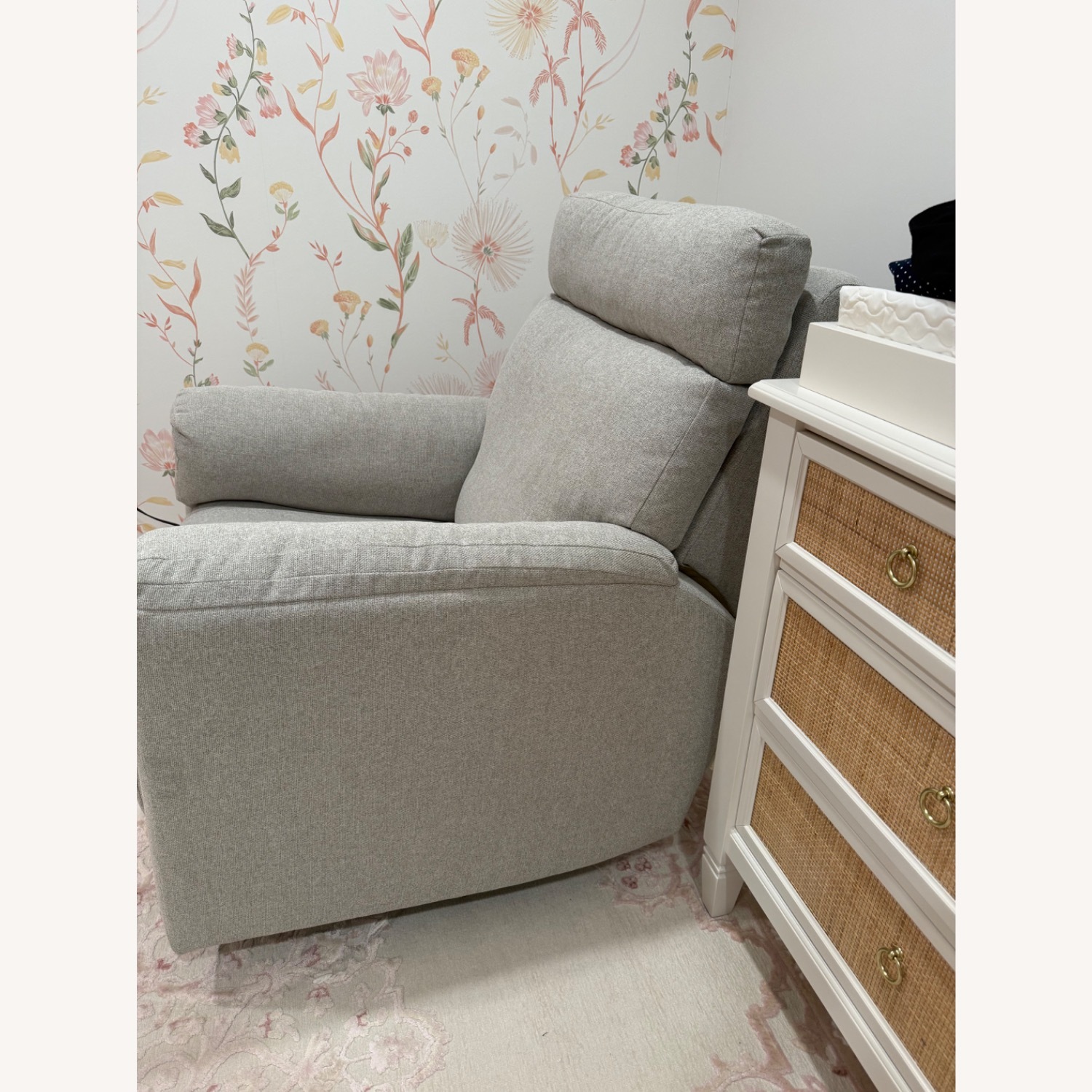 Pottery Barn Kids Light Gray Dream Deluxe Power Swivel Recliner - image-2