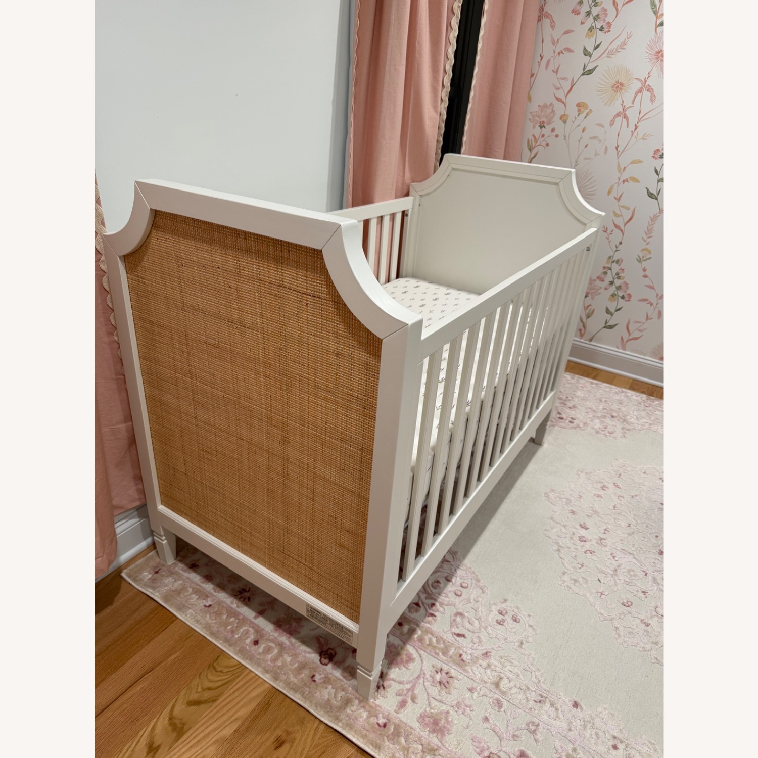 Pottery Barn Ava Regency Caned Endpanel Crib with Toddler Bed Conversion Kit - image-1