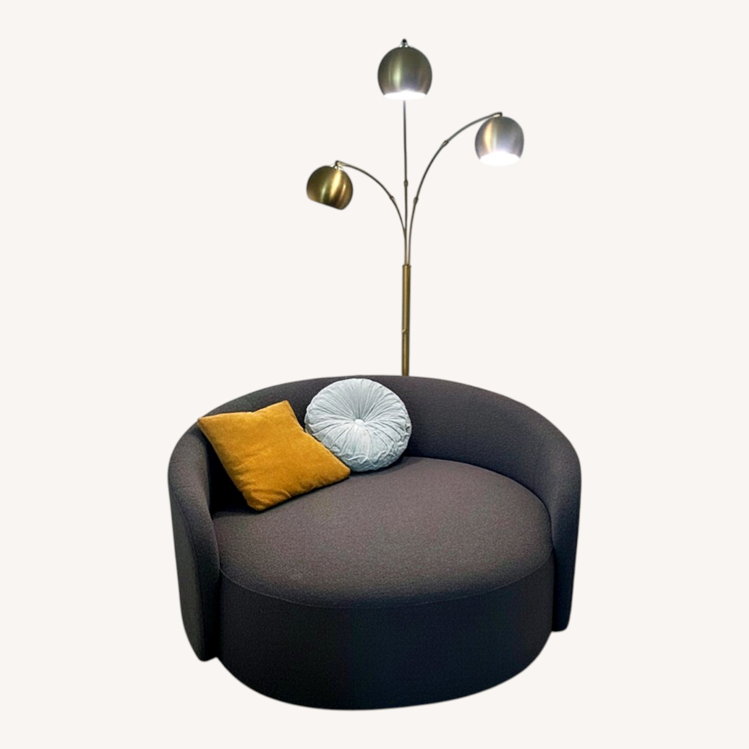 Chic Gray Loveseat - image-4