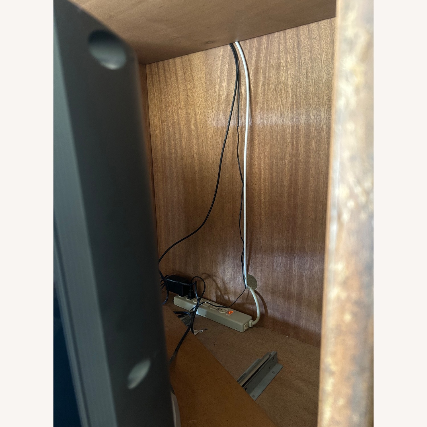 Dark Brown Wood Armoire - image-7