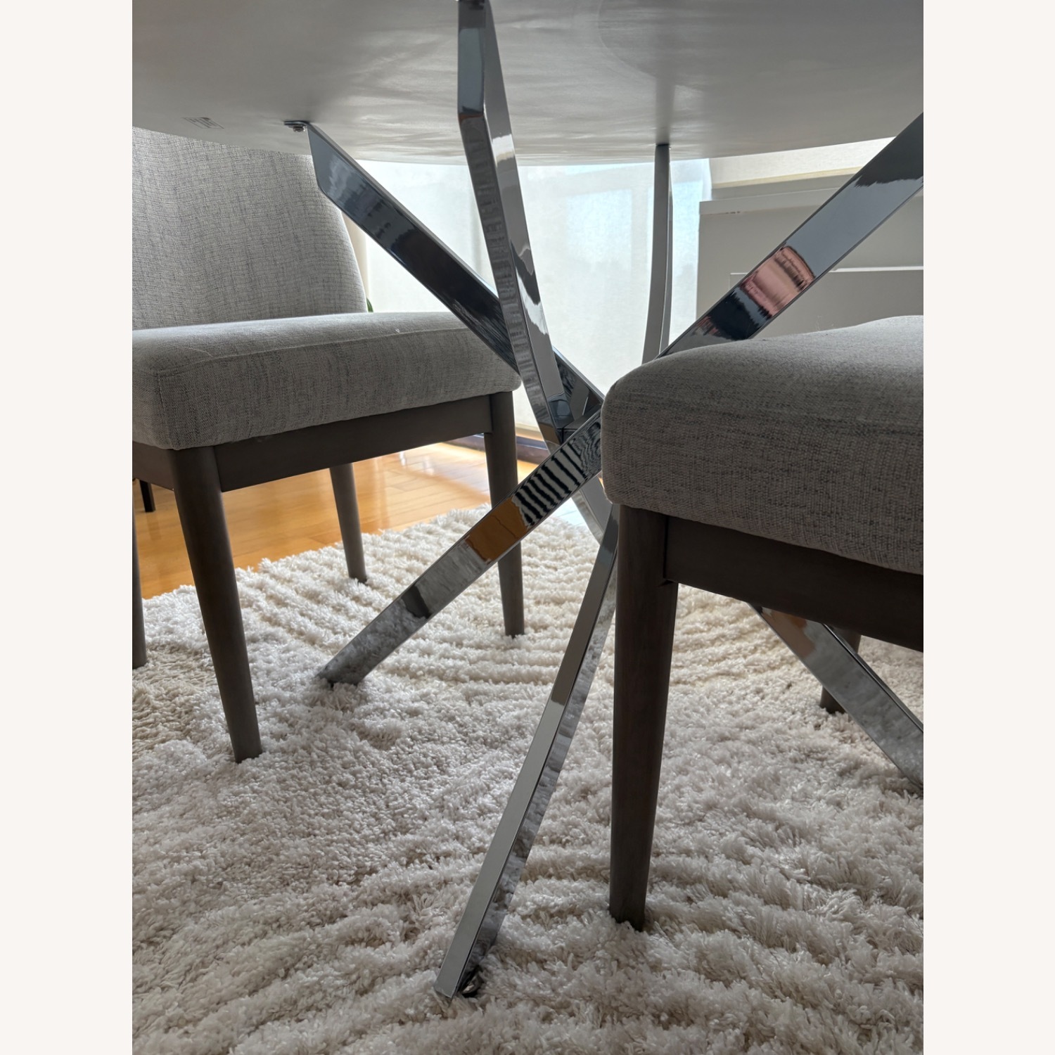 Faux Marble Round Dining Table Set  - image-3