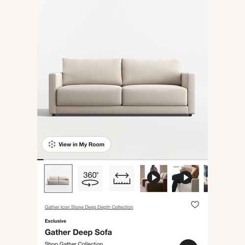 Used Crate & Barrel Gather Deep Sofa  for sale on AptDeco