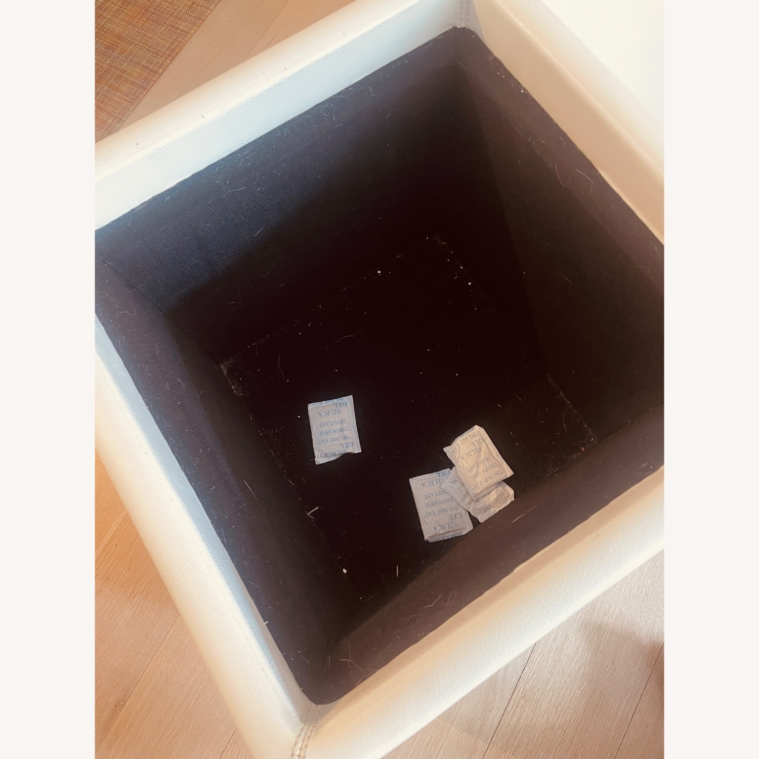 Crate & Barrel White Leather Chest - image-4