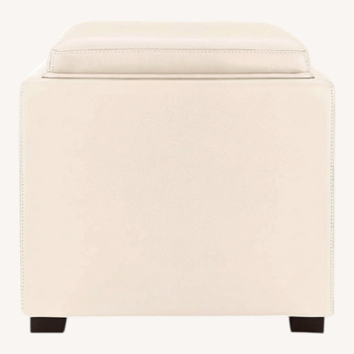 Used Crate & Barrel White Leather Chest for sale on AptDeco