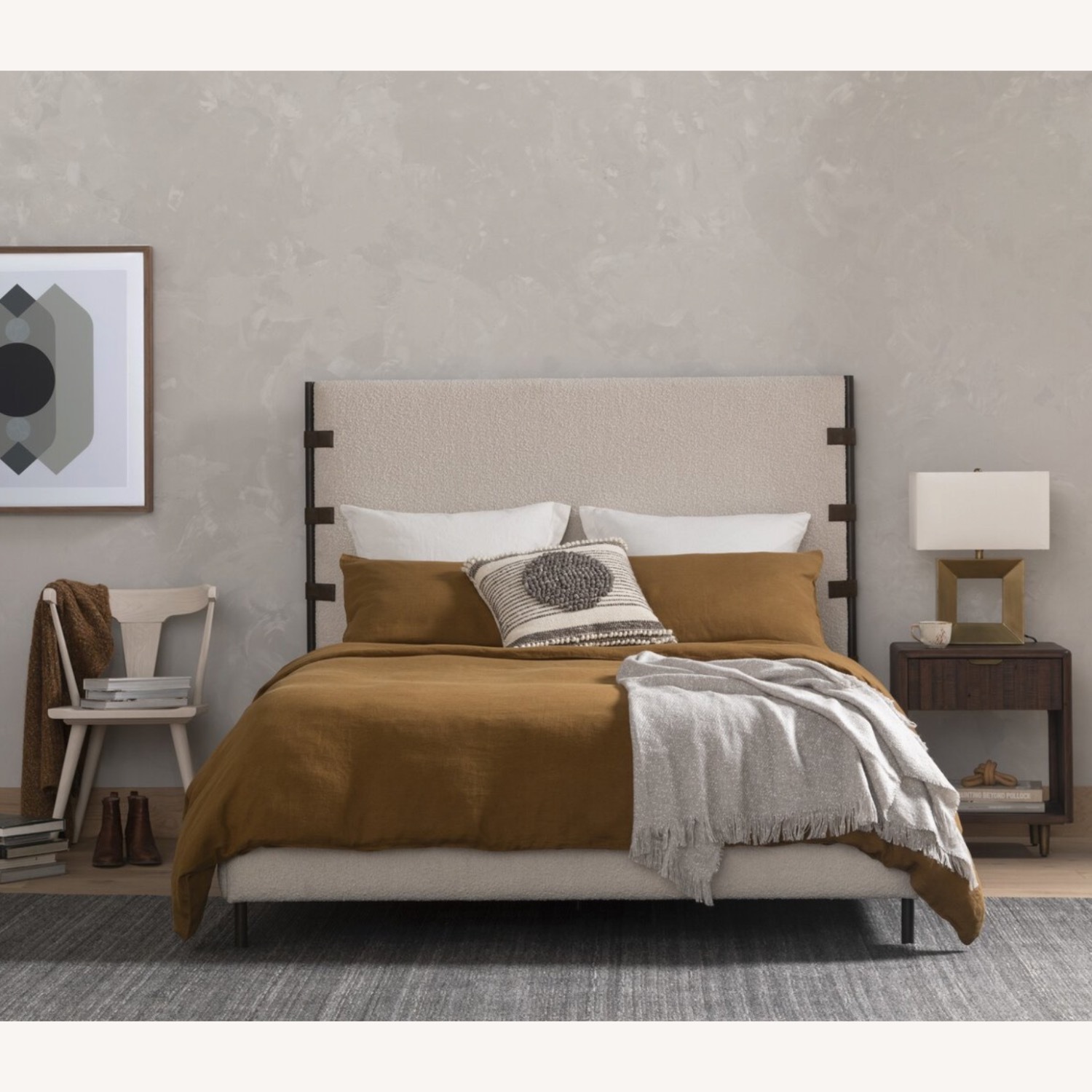 Four Hands Anderson Bed Natural Fabric Queen Bed - image-5