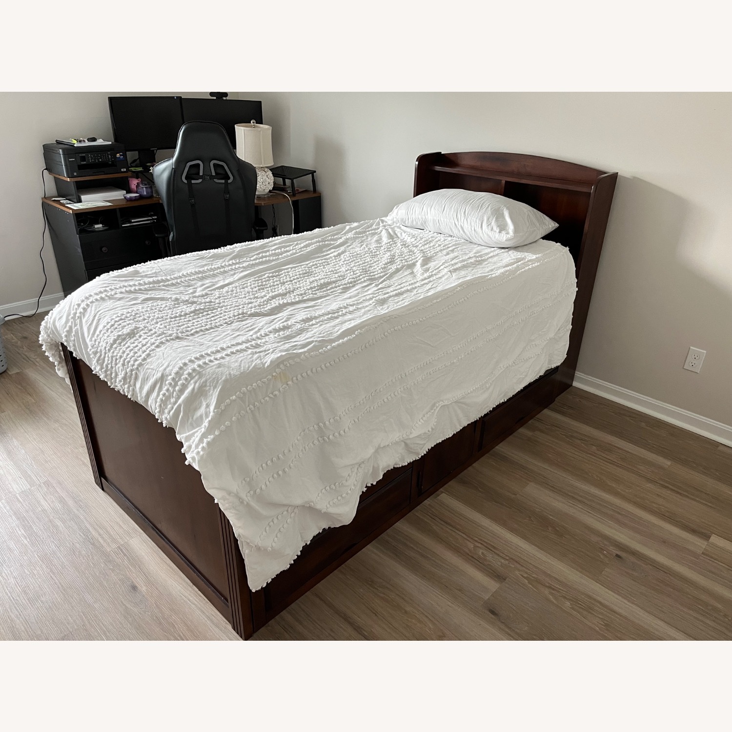 Captain Bed Twin Frame - Mahogany - image-3