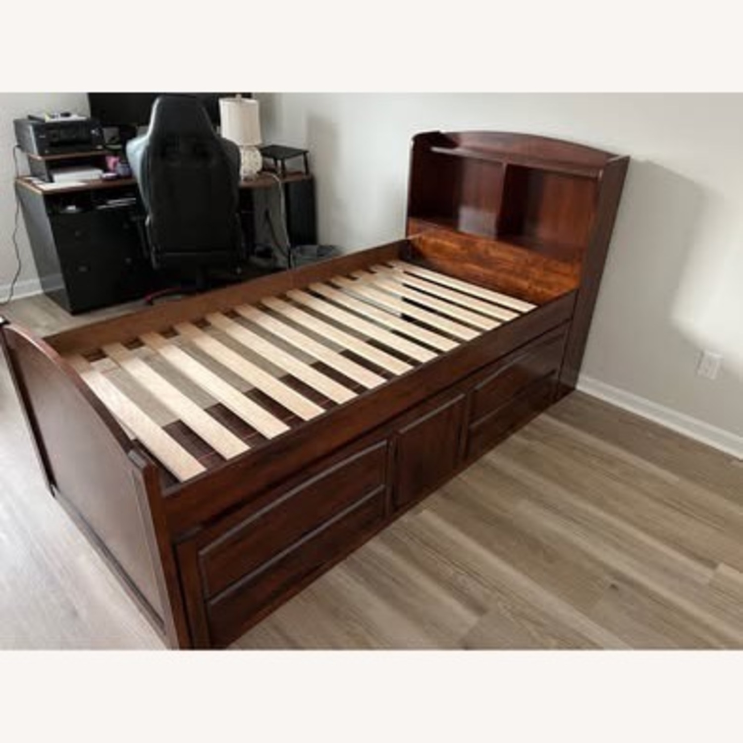 Captain Bed Twin Frame - Mahogany - image-1