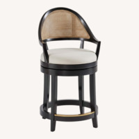 Lyon Bar Stool - Ebony Black Wood Stools