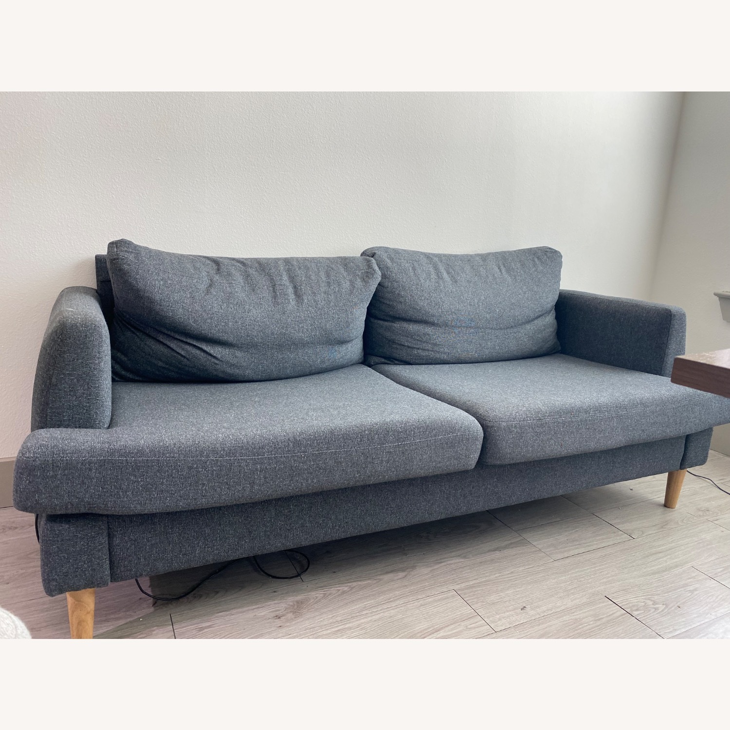 Light Gray Fabric 2 Seater Sofa - image-1