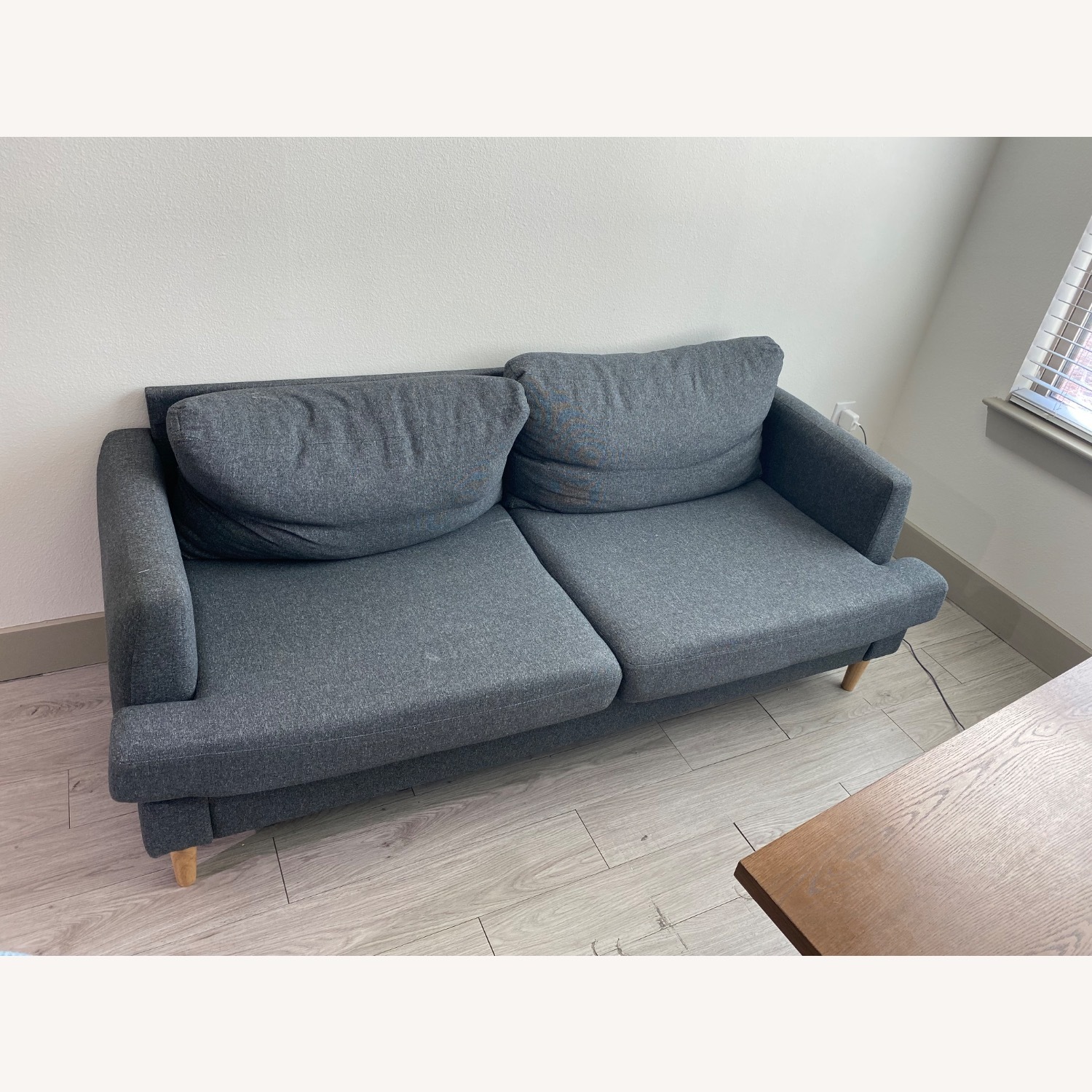 Light Gray Fabric 2 Seater Sofa - image-4