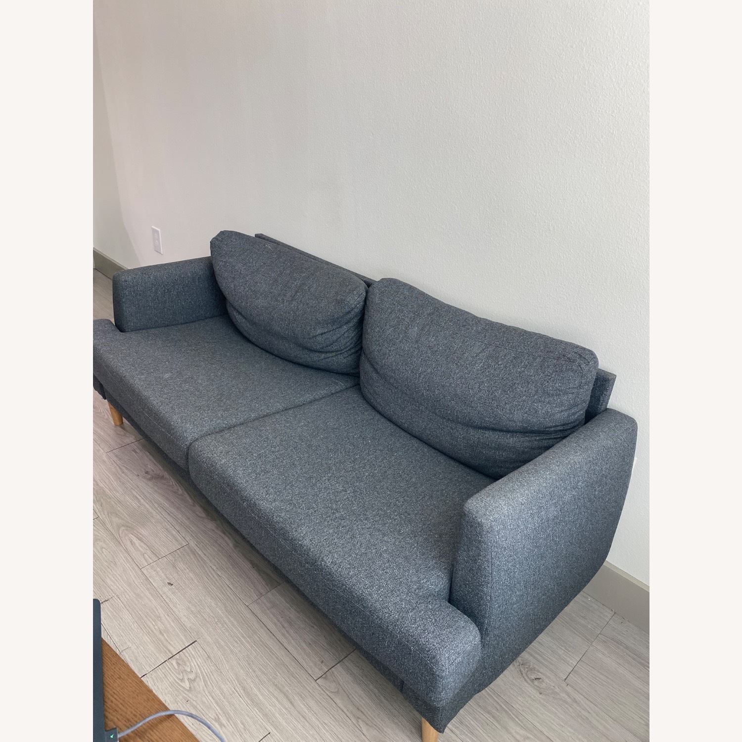 Light Gray Fabric 2 Seater Sofa - image-2