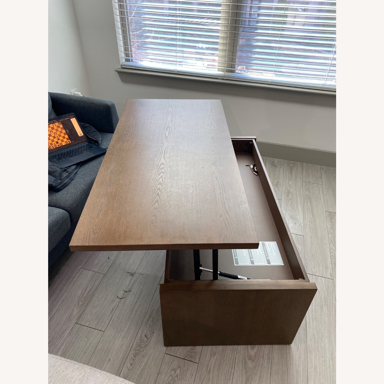 IKEA ÖSTAVALL Dark Brown Wood Coffee Table - image-3