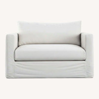 Crate & Barrel Willow II Slipcovered Chair and a Half