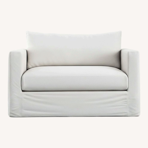 Used Crate & Barrel Willow II Slipcovered Chair and a Half for sale on AptDeco