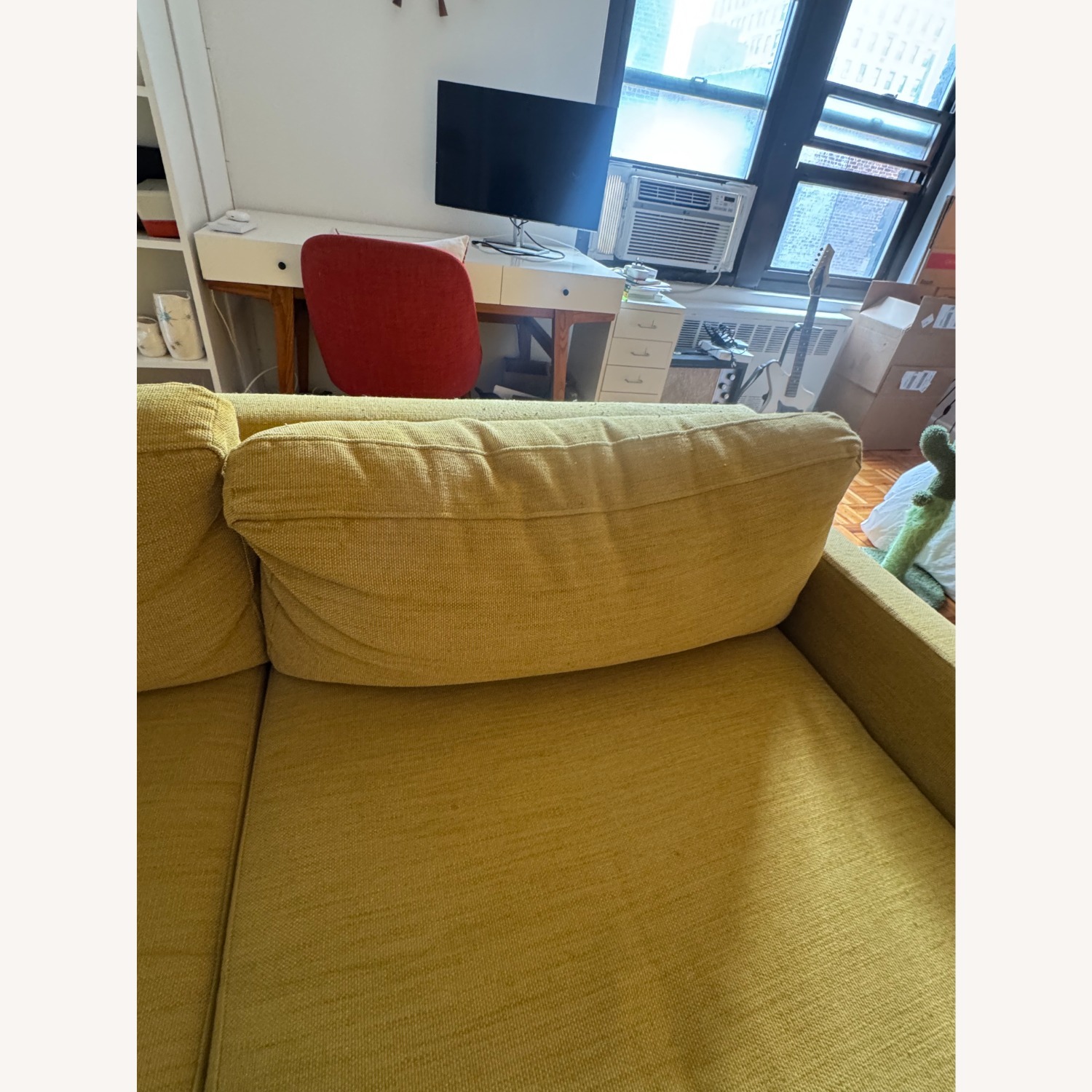 West Elm Andes Sofa Yellow Fabric 2 Seater Sofa - image-12