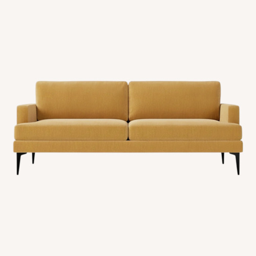 Used West Elm Andes Sofa Yellow Fabric 2 Seater Sofa for sale on AptDeco
