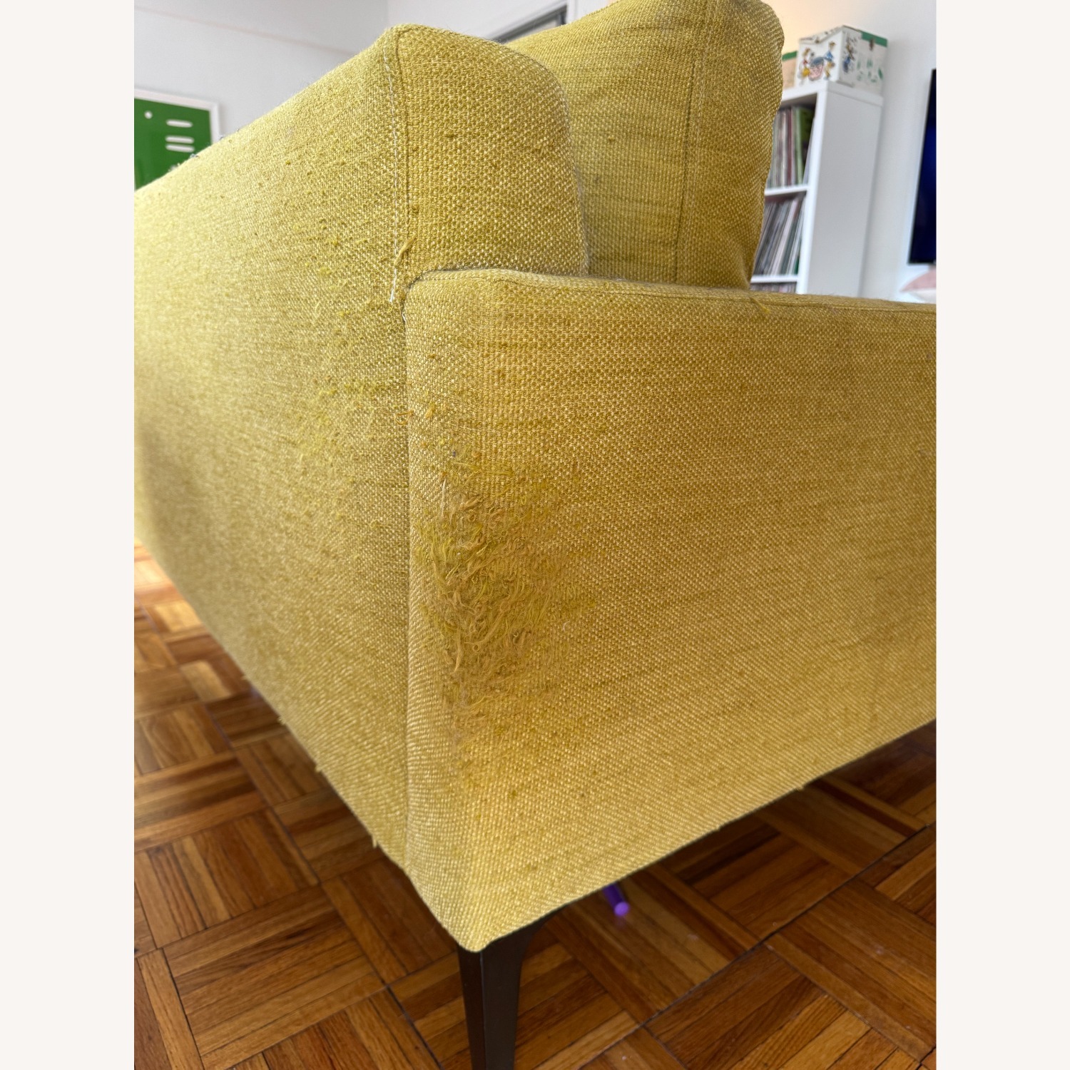 West Elm Andes Sofa Yellow Fabric 2 Seater Sofa - image-6