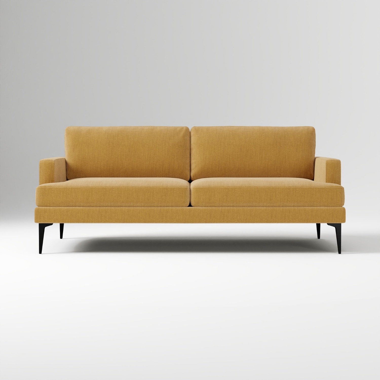 West Elm Andes Sofa Yellow Fabric 2 Seater Sofa - image-15