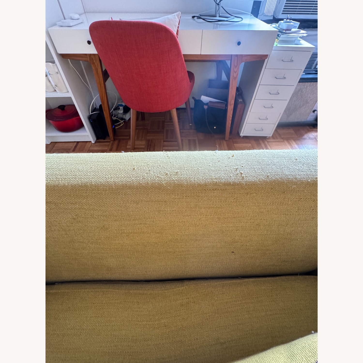 West Elm Andes Sofa Yellow Fabric 2 Seater Sofa - image-11