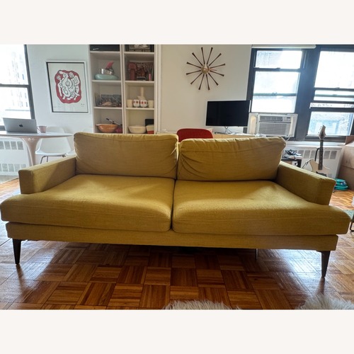 Used West Elm Andes Sofa Yellow Fabric 2 Seater Sofa for sale on AptDeco