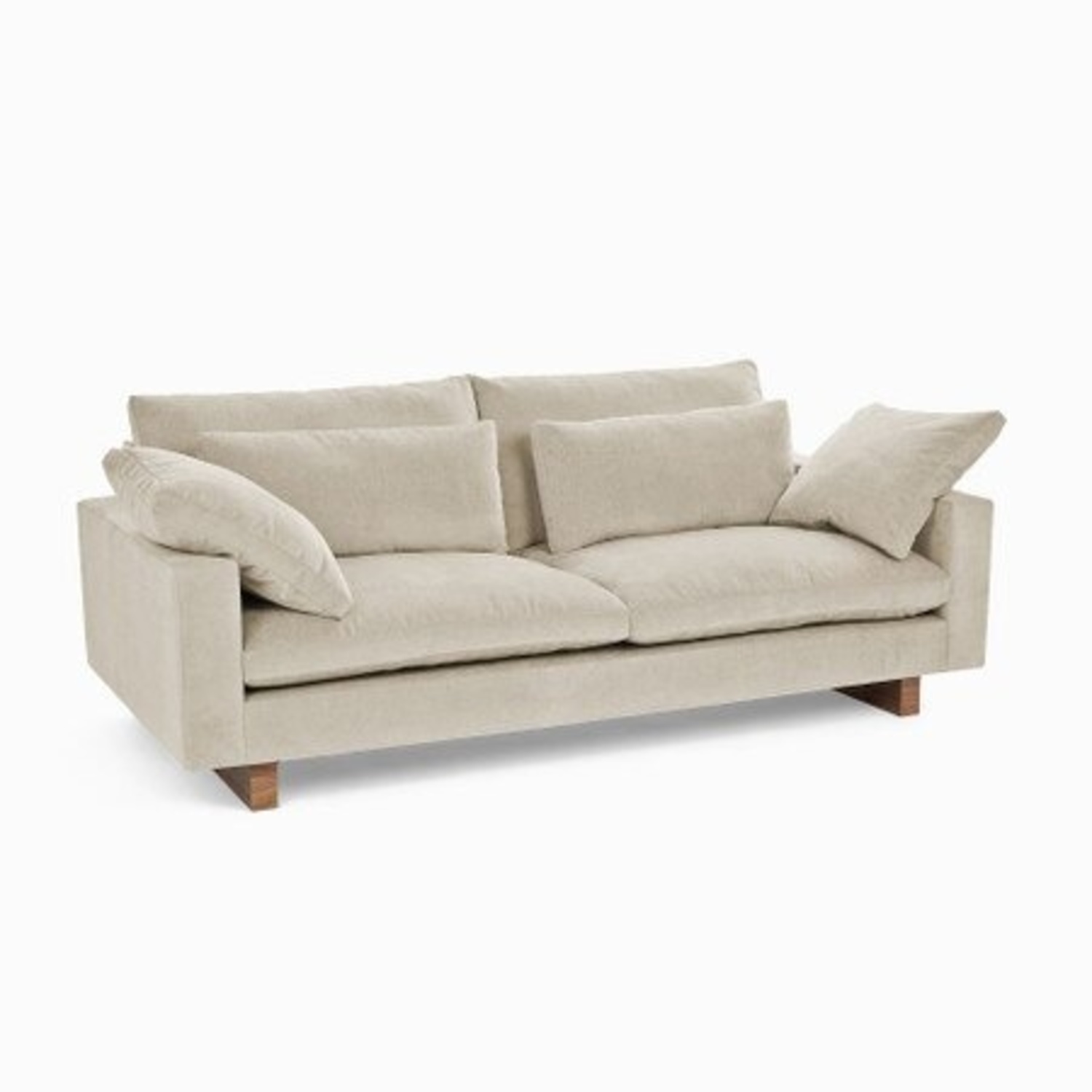 West Elm Harmony Natural Fabric 2 Seater Sofa - image-4