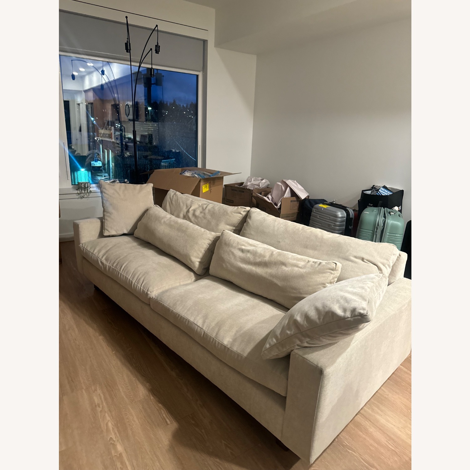 West Elm Harmony Natural Fabric 2 Seater Sofa - image-2