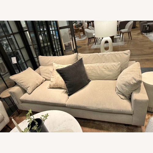 Used West Elm Harmony Natural Fabric 2 Seater Sofa for sale on AptDeco