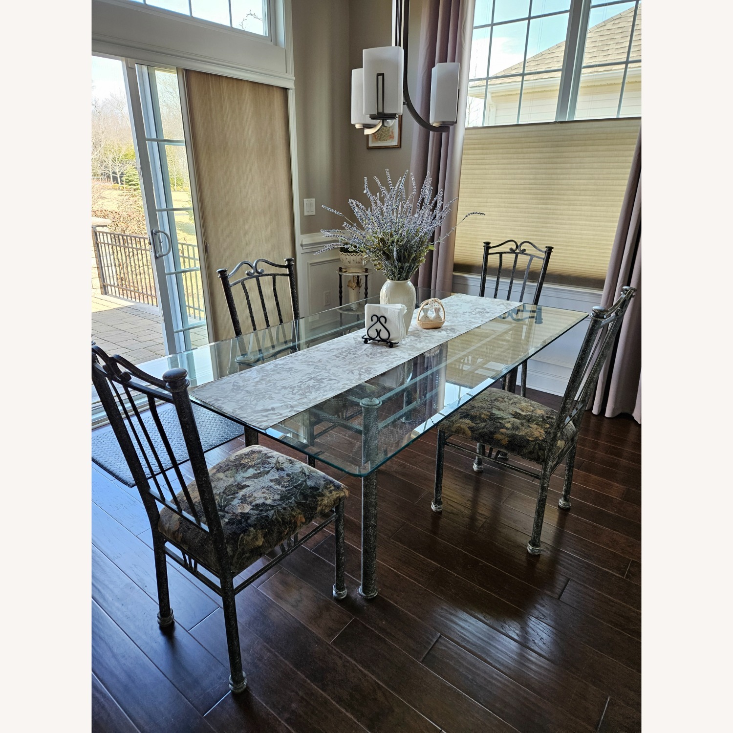 Glass/Metal Dining Sets - image-1