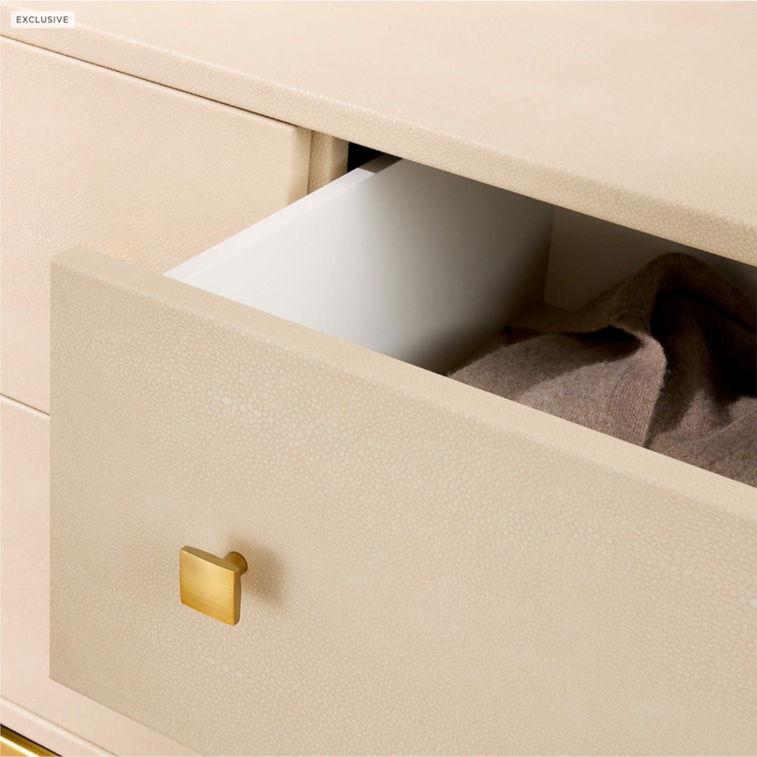 CB2 Shagreen Ivory Dresser - image-2