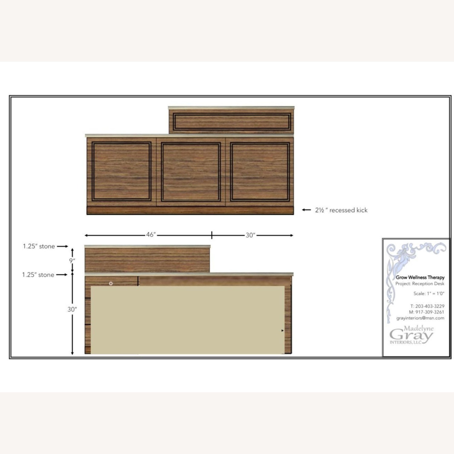 Blue Pearl Granite Front Desk - image-4