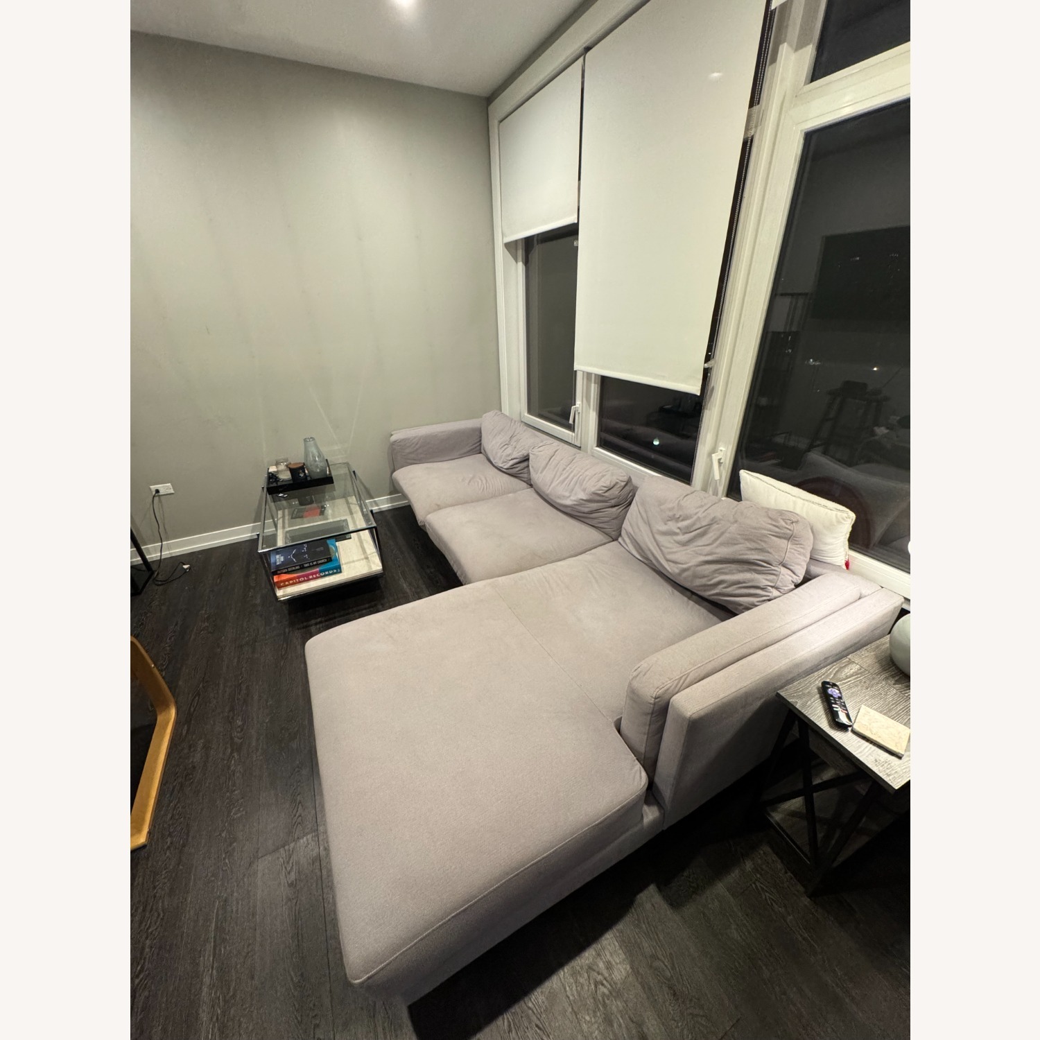 Gray Sectional Chaise Couch - image-1