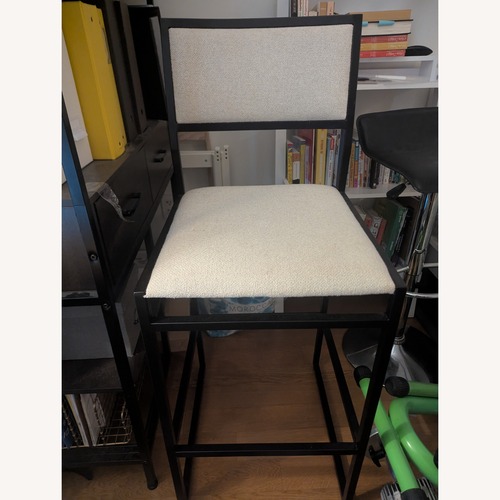 Used Pottery Barn Hardy Upholstered Stool for sale on AptDeco