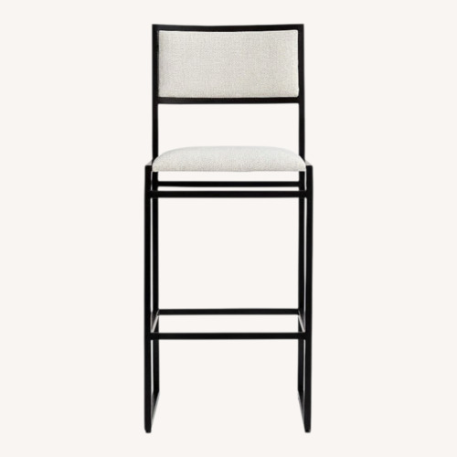 Used Pottery Barn Hardy Upholstered Stool for sale on AptDeco