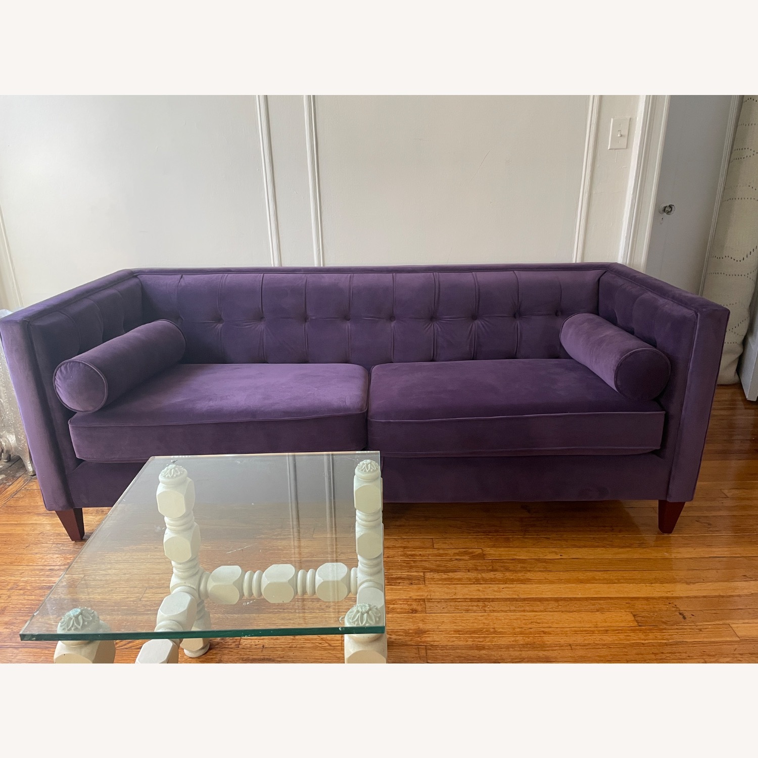 Jennifer Taylor Purple Tufted Sofa  - image-1