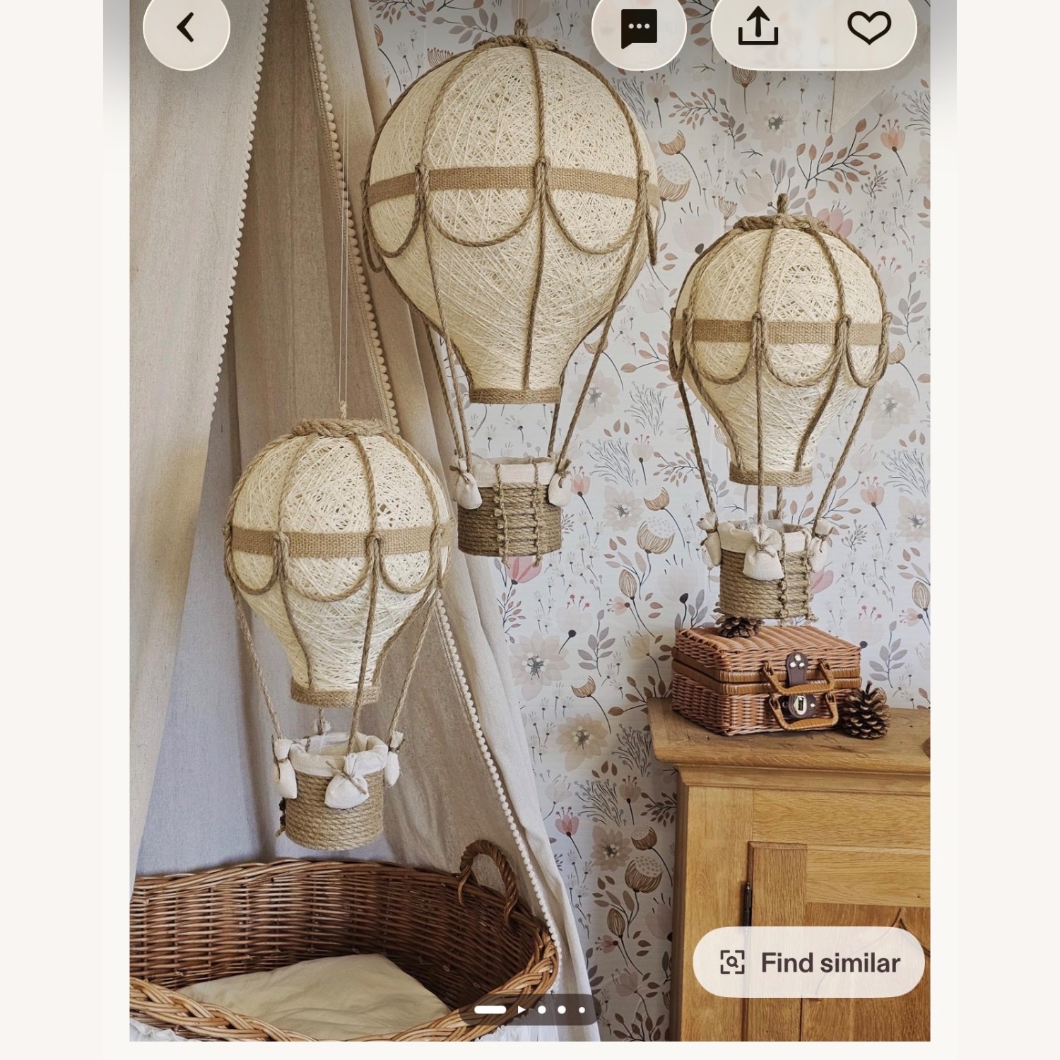 Custom Made Hot Air Balloon Twinkle Lights  - image-1