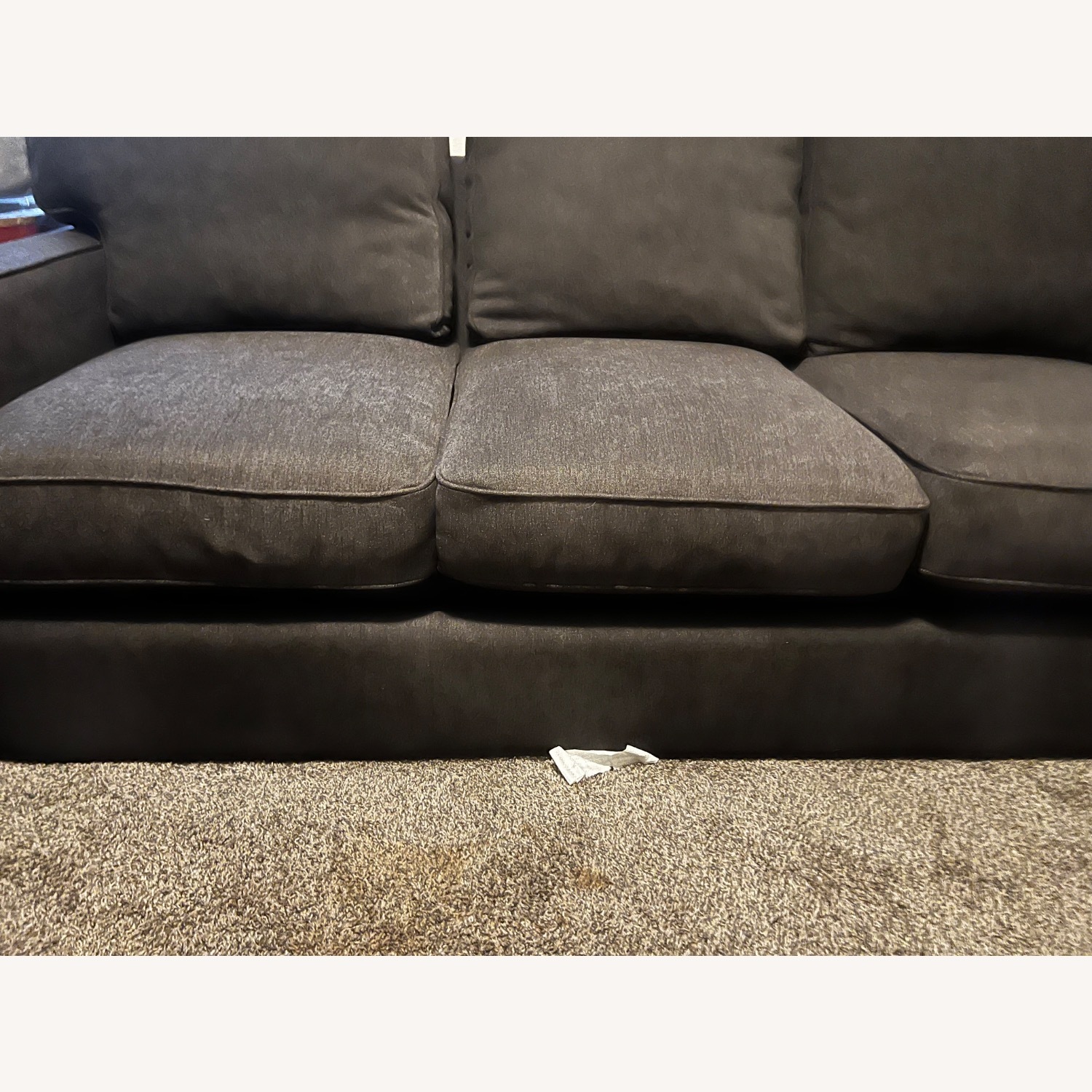 Living Spaces Dark Gray Fabric Sleeper Sofa - image-4