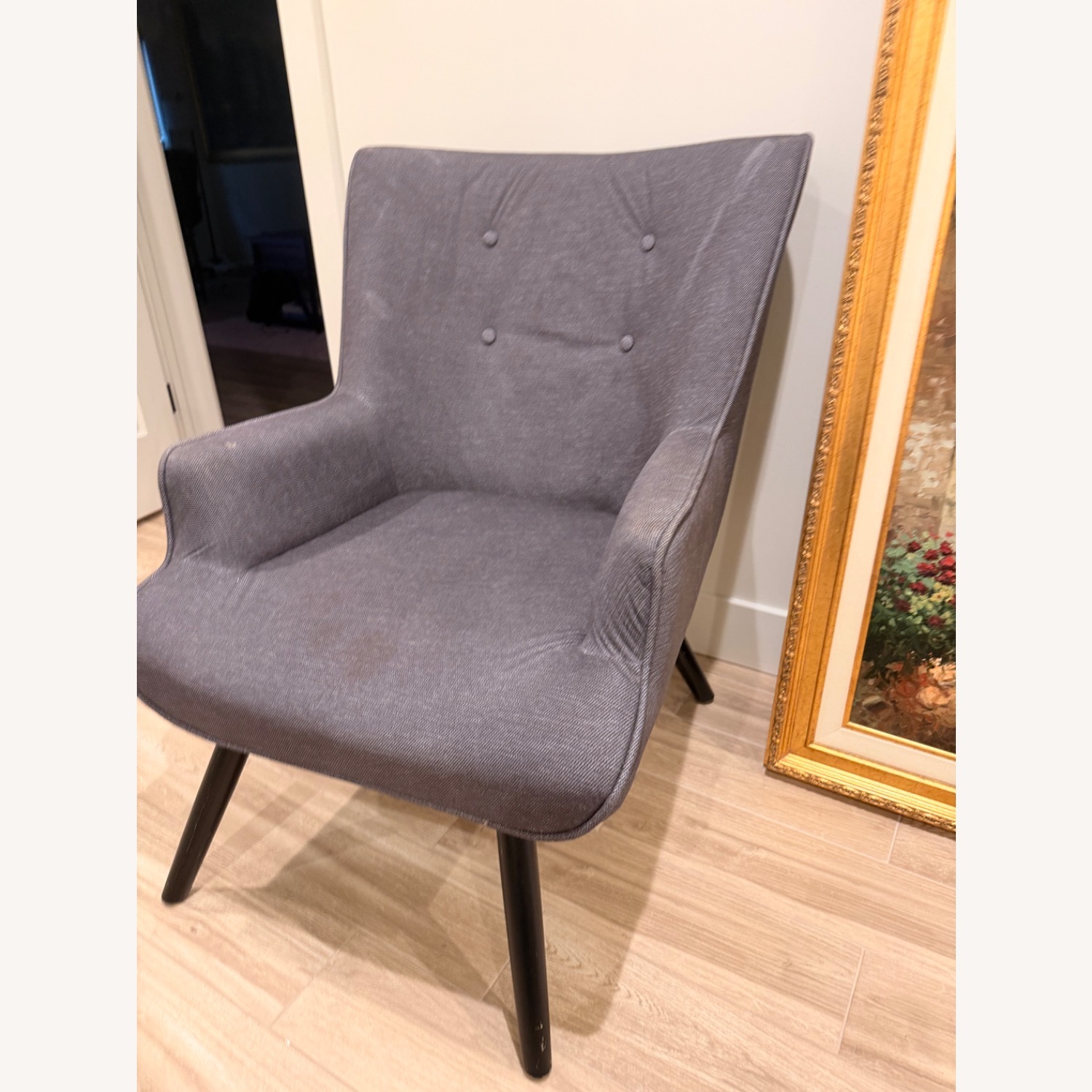 IKEA Light Gray Fabric Accent Chair - image-1
