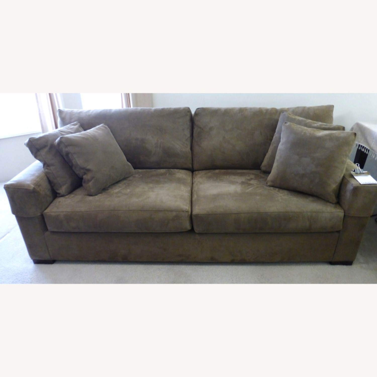 Crate & Barrel Brown Axis Sofa 88" - image-13