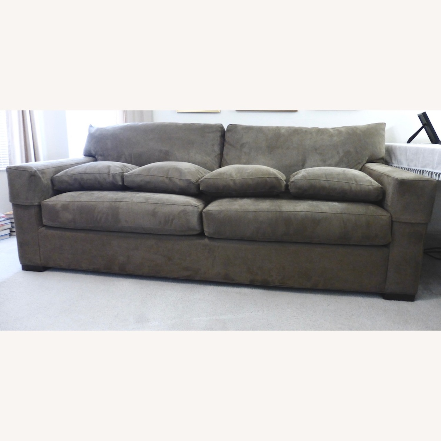 Crate & Barrel Brown Axis Sofa 88" - image-2