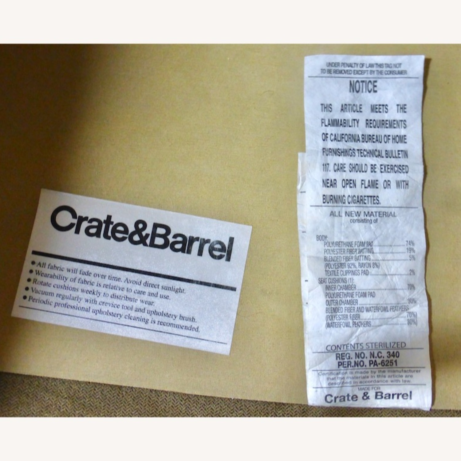 Crate & Barrel Brown Axis Sofa 88" - image-11